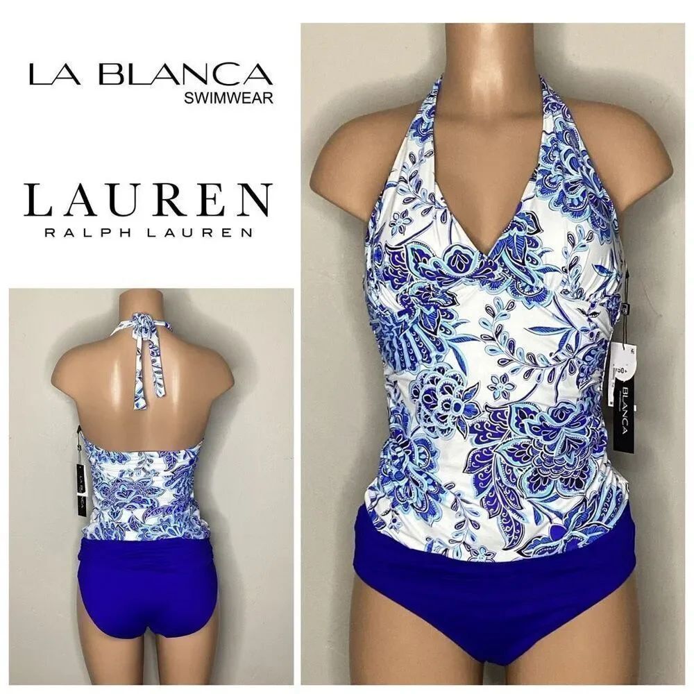New. La Blanca & Lauren Ralph Lauren tankini. Medium. Retails $169